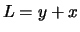 $\displaystyle L = y + x$
